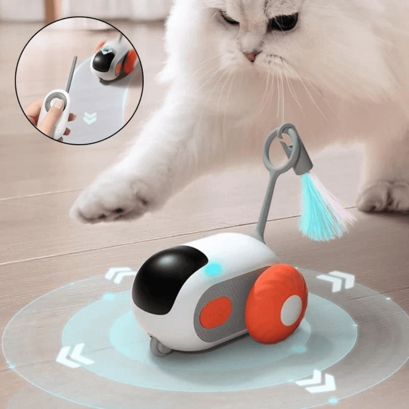 Controle Remoto Interativo de Carro para Gatos - Diversão Inteligente e Perseguível