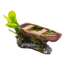 Canoa Decorativa para Aquário - Enfeite Charmoso e Realista
