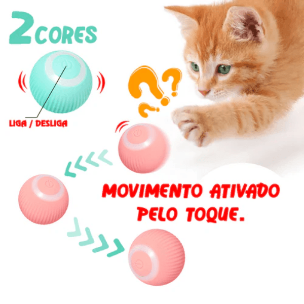 Brinquedo Bola Automática USB para Gatos – Diversão e Estímulo Interativo