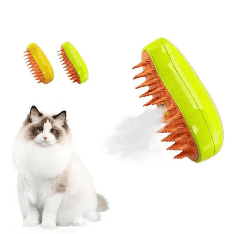 Escova a Vapor 3 em 1 Autolimpante para Pets