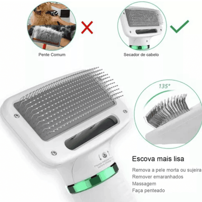Secador Pet Portatil Profissional 2 Em 1 Banho E Tosa Cachorro e Gato