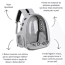 Mochila de Transporte para Pets com Visor Astronauta - Conforto e Estilo