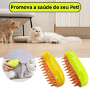 Escova a Vapor 3 em 1 Autolimpante para Pets