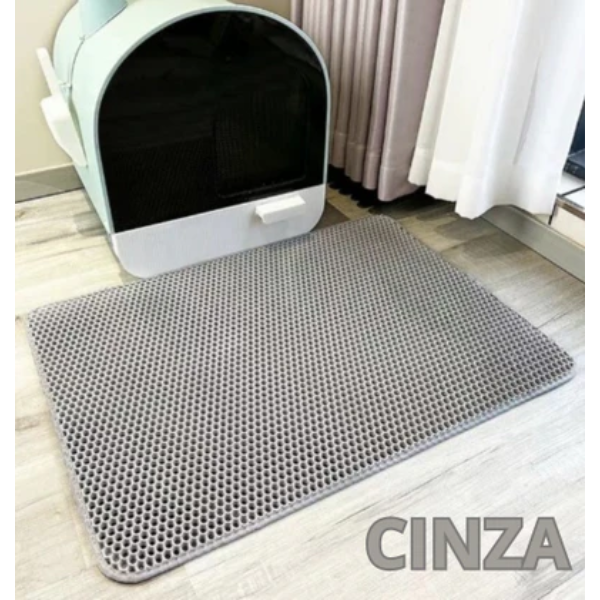 Tapete Higiênico para Gatos - Dupla Camada Lavável e Coletora de Areia