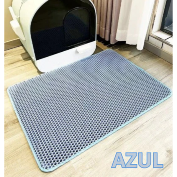 Tapete Higiênico para Gatos - Dupla Camada Lavável e Coletora de Areia