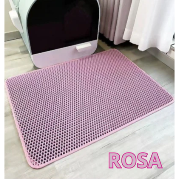 Tapete Higiênico para Gatos - Dupla Camada Lavável e Coletora de Areia